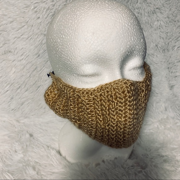 🆕Handmade/Homemade Tan/Cream Crotchet Face Mask - Picture 3 of 16